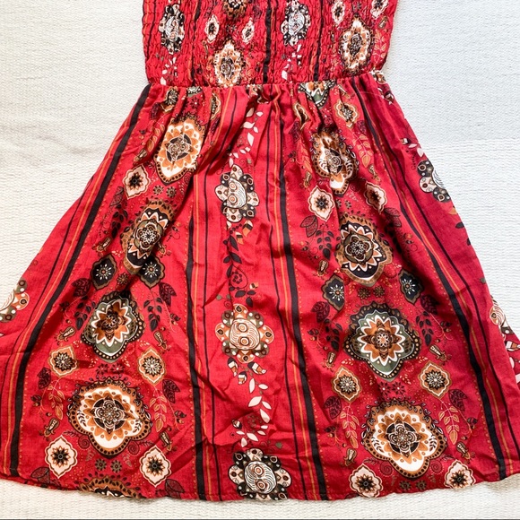 4/$25 - Off-Shoulder Paisley Print Today Dress - Picture 3 of 3